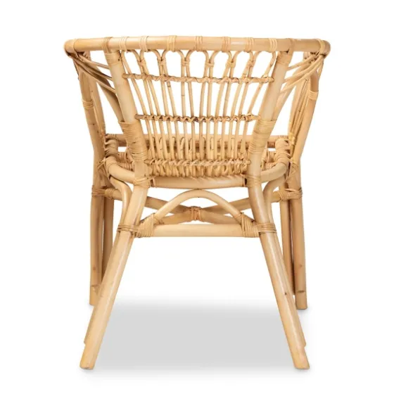 Natural Woven Rat Curved Back Dining Chair-Kirkland's Home Hot