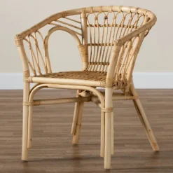 Natural Woven Rat Curved Back Dining Chair-Kirkland's Home Hot
