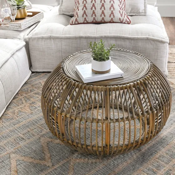 Natural Woven Rat Round Coffee Table-Kirkland's Home Best