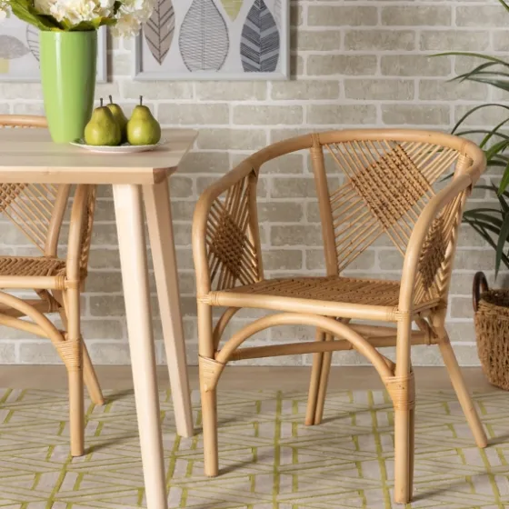Natural Woven Rat X-Back Dining Chair-Kirkland's Home Best Sale