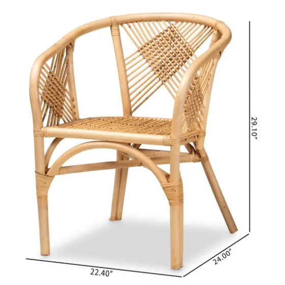 Natural Woven Rat X-Back Dining Chair-Kirkland's Home Best Sale