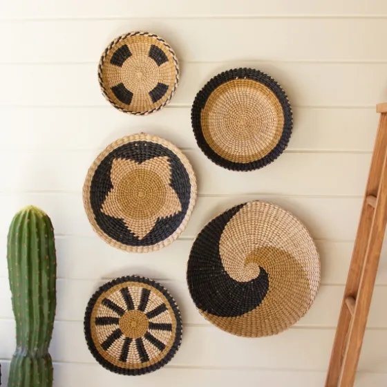 Natural Woven Seagrass 5-Pc. Wall Decoration Set-Kirkland's Home Outlet