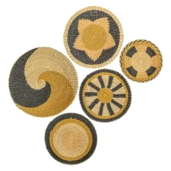 Natural Woven Seagrass 5-Pc. Wall Decoration Set-Kirkland's Home Outlet