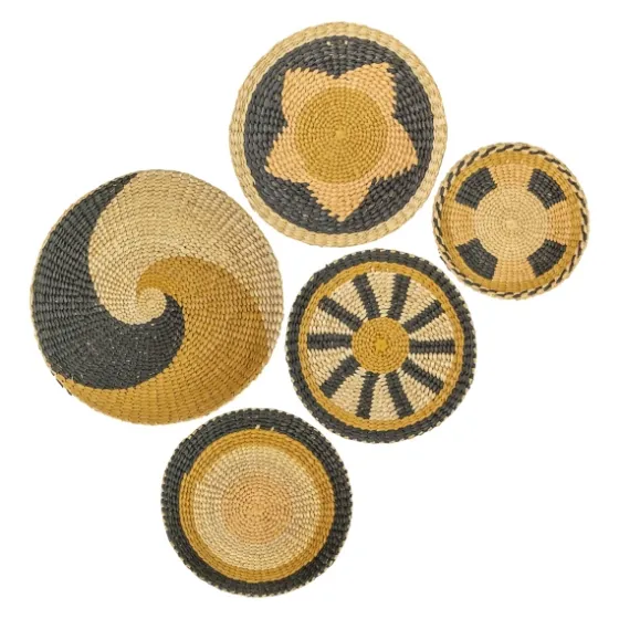 Natural Woven Seagrass 5-Pc. Wall Decoration Set-Kirkland's Home Outlet