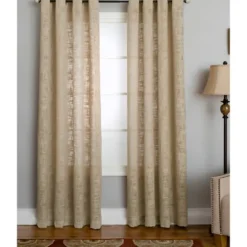 Natural Woven Single Curtain Panel, 84 In.-Kirkland's Home New