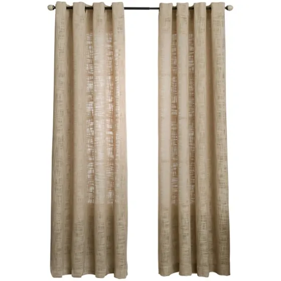Natural Woven Single Curtain Panel, 84 In.-Kirkland's Home New