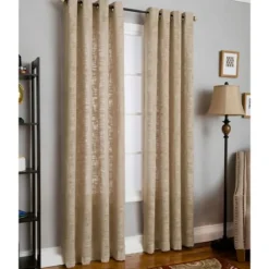 Natural Woven Single Curtain Panel, 84 In.-Kirkland's Home New