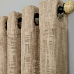 Natural Woven Single Curtain Panel, 84 In.-Kirkland's Home New