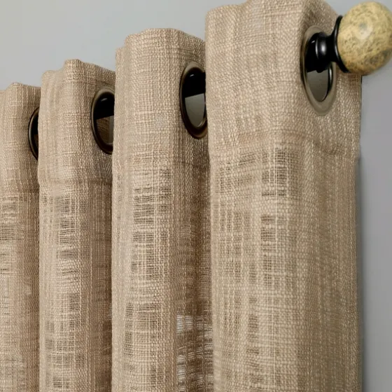 Natural Woven Single Curtain Panel, 84 In.-Kirkland's Home New