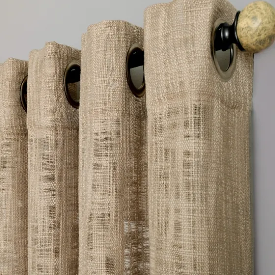 Natural Woven Single Curtain Panel, 84 In.-Kirkland's Home New