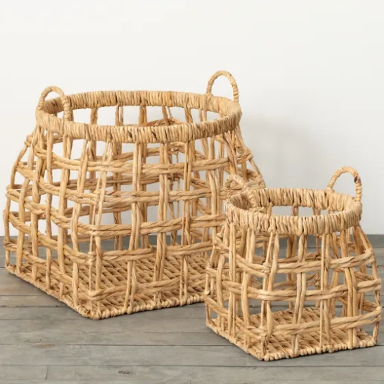 Natural Woven Water Hyacinth Baskets, Set Of 2-Kirkland's Home Best Sale
