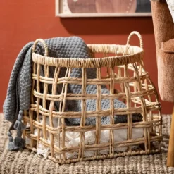 Natural Woven Water Hyacinth Baskets, Set Of 2-Kirkland's Home Best Sale