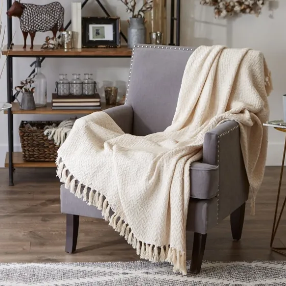 Natural Woven Zig Zag Throw-Kirkland's Home Flash Sale