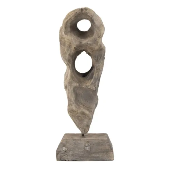Naturally Abstract Raw Wooden Carved Figurine-Kirkland's Home Best
