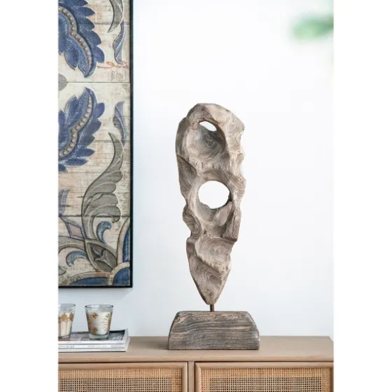 Naturally Abstract Raw Wooden Carved Figurine-Kirkland's Home Best