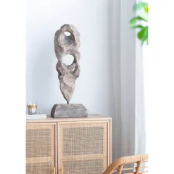 Naturally Abstract Raw Wooden Carved Figurine-Kirkland's Home Best