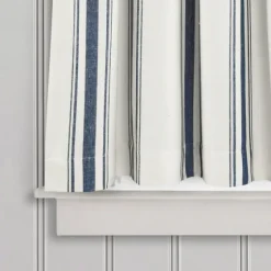 Navy & White Stripe Cafe Curtain Panel Set, 36 In.-Kirkland's Home Hot