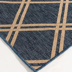 Navy Adelaide Trellis Outdoor Area Rug, 6X9-Kirkland's Home Fashion