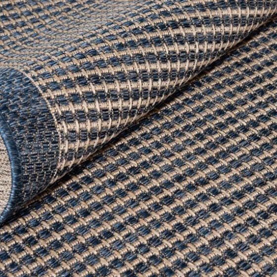 Navy Adelaide Woven Outdoor Area Rug, 6X9-Kirkland's Home Cheap