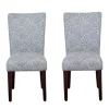 Navy And Cream Floral Parsons Chairs, Set Of 2-Kirkland's Home Discount