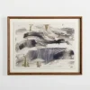 Navy And Gold Streaks Framed Art Print-Kirkland's Home Shop