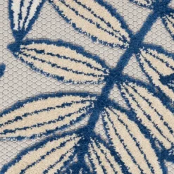 Navy And Gray Botanical Outdoor Area Rug, 6X9-Kirkland's Home Cheap
