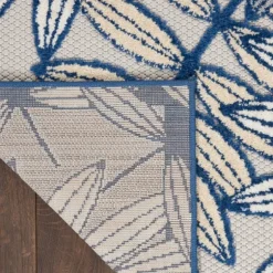 Navy And Gray Botanical Outdoor Area Rug, 6X9-Kirkland's Home Cheap