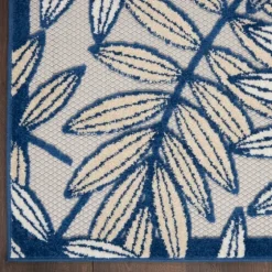 Navy And Gray Botanical Outdoor Area Rug, 6X9-Kirkland's Home Cheap