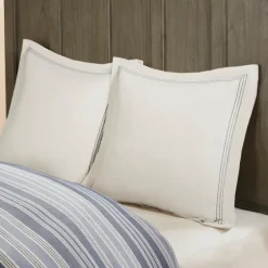 Navy And Ivory Stripe 9-Pc. King Comforter Set-Kirkland's Home Store