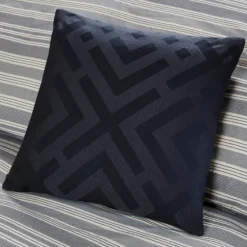 Navy And Ivory Stripe 9-Pc. King Comforter Set-Kirkland's Home Store