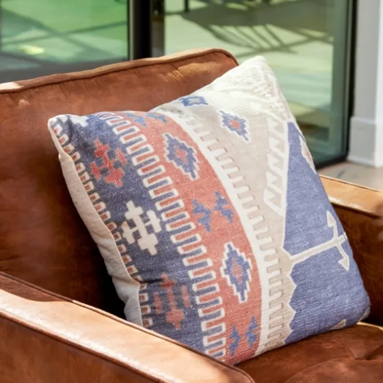 Navy And Rust Vintage Bahiti Throw Pillow-Kirkland's Home Shop
