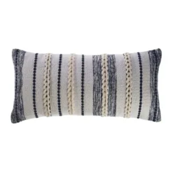 Navy And White Braided Accent Pillow-Kirkland's Home Clearance