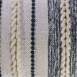 Navy And White Braided Accent Pillow-Kirkland's Home Clearance