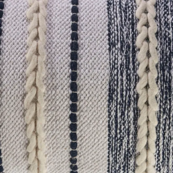 Navy And White Braided Accent Pillow-Kirkland's Home Clearance