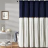 Navy And White Button Accent Linen Shower Curtain-Kirkland's Home Shop