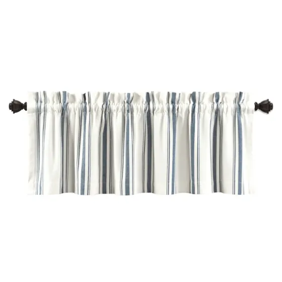Navy And White Farmhouse Stripe Valance-Kirkland's Home Best Sale