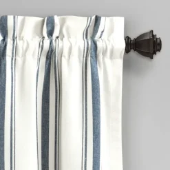 Navy And White Farmhouse Stripe Valance-Kirkland's Home Best Sale