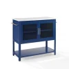 Navy And White Marble Top Kitchen Island-Kirkland's Home Fashion
