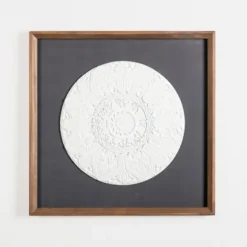 Navy And White Medallion Wall Plaque-Kirkland's Home Store