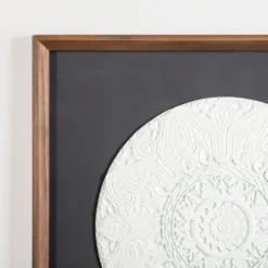 Navy And White Medallion Wall Plaque-Kirkland's Home Store