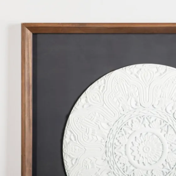 Navy And White Medallion Wall Plaque-Kirkland's Home Store