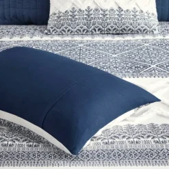 Navy And White 3-Pc. California King Duvet Set-Kirkland's Home Online