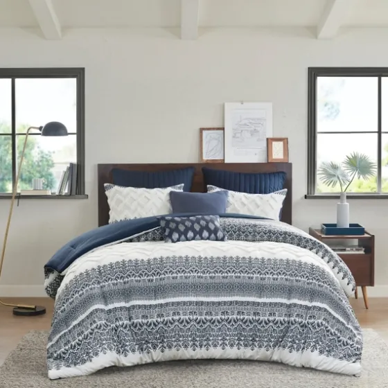 Navy And White 3-Pc. Full/Queen Comforter Set-Kirkland's Home Cheap