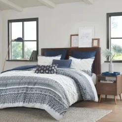 Navy And White 3-Pc. Full/Queen Comforter Set-Kirkland's Home Cheap