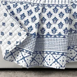 Navy And White Striped Geometric Reversible Throw-Kirkland's Home Flash Sale