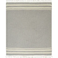 Navy And White Stripes Cotton Throw-Kirkland's Home Hot