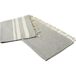 Navy And White Stripes Cotton Throw-Kirkland's Home Hot