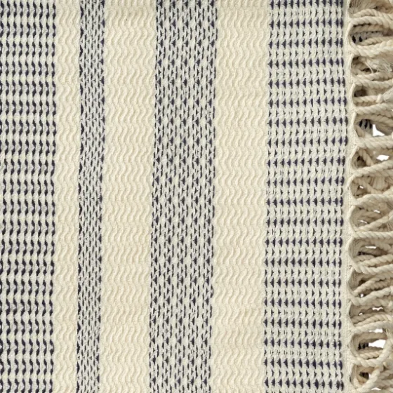 Navy And White Stripes Cotton Throw-Kirkland's Home Hot