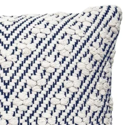 Navy And White Woven Maze Pillow-Kirkland's Home Cheap