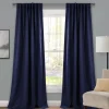 Navy Back Tab Blackout Curtain Panel Set, 84 In.-Kirkland's Home Store
